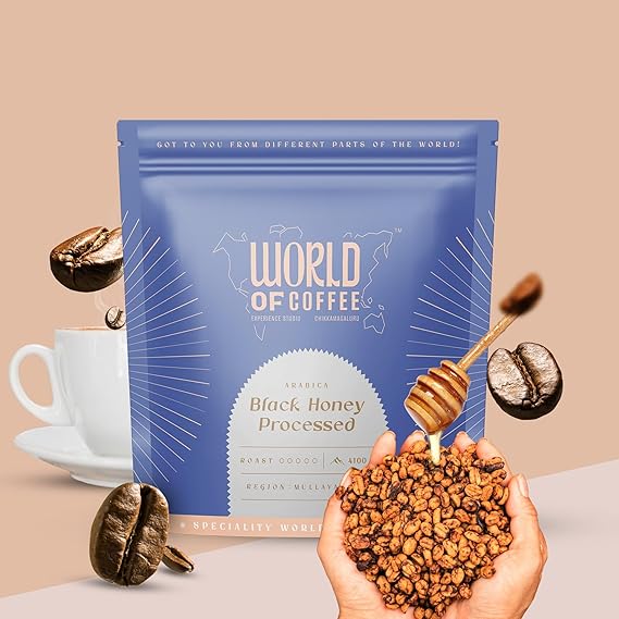 https://b2b.caffelleria.com/WORLD OF COFFEE Black Honey Processed | Best Coffee | 250 gm Roast & Ground Coffee | Rich Coffee Experience (Whole Beans) (Pack Of 1)