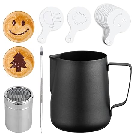 https://b2b.caffelleria.com/Supvox® Barista Latte Art Kit with 600ml Steel Milk Frothing Pitcher