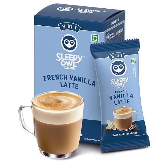 https://b2b.caffelleria.com/Sleepy Owl French Vanilla Latte Instant Coffee Premix Sachets 